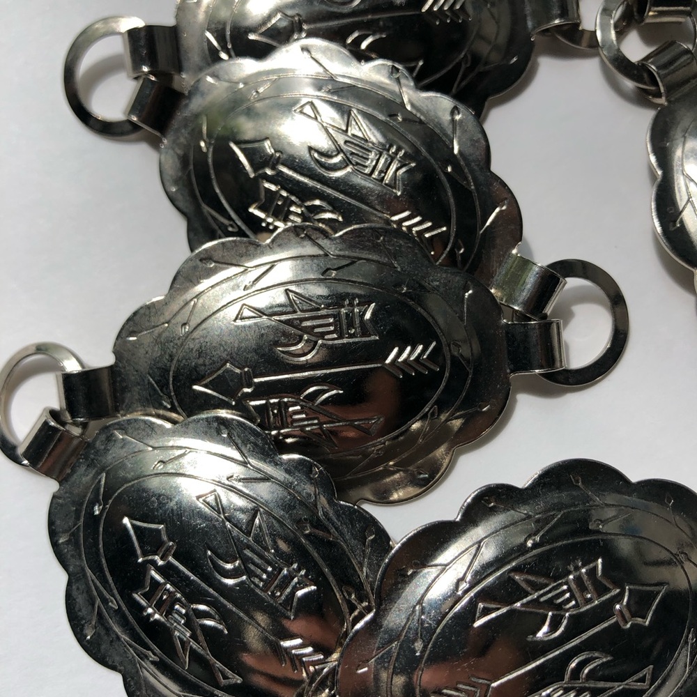 Silver toned belt